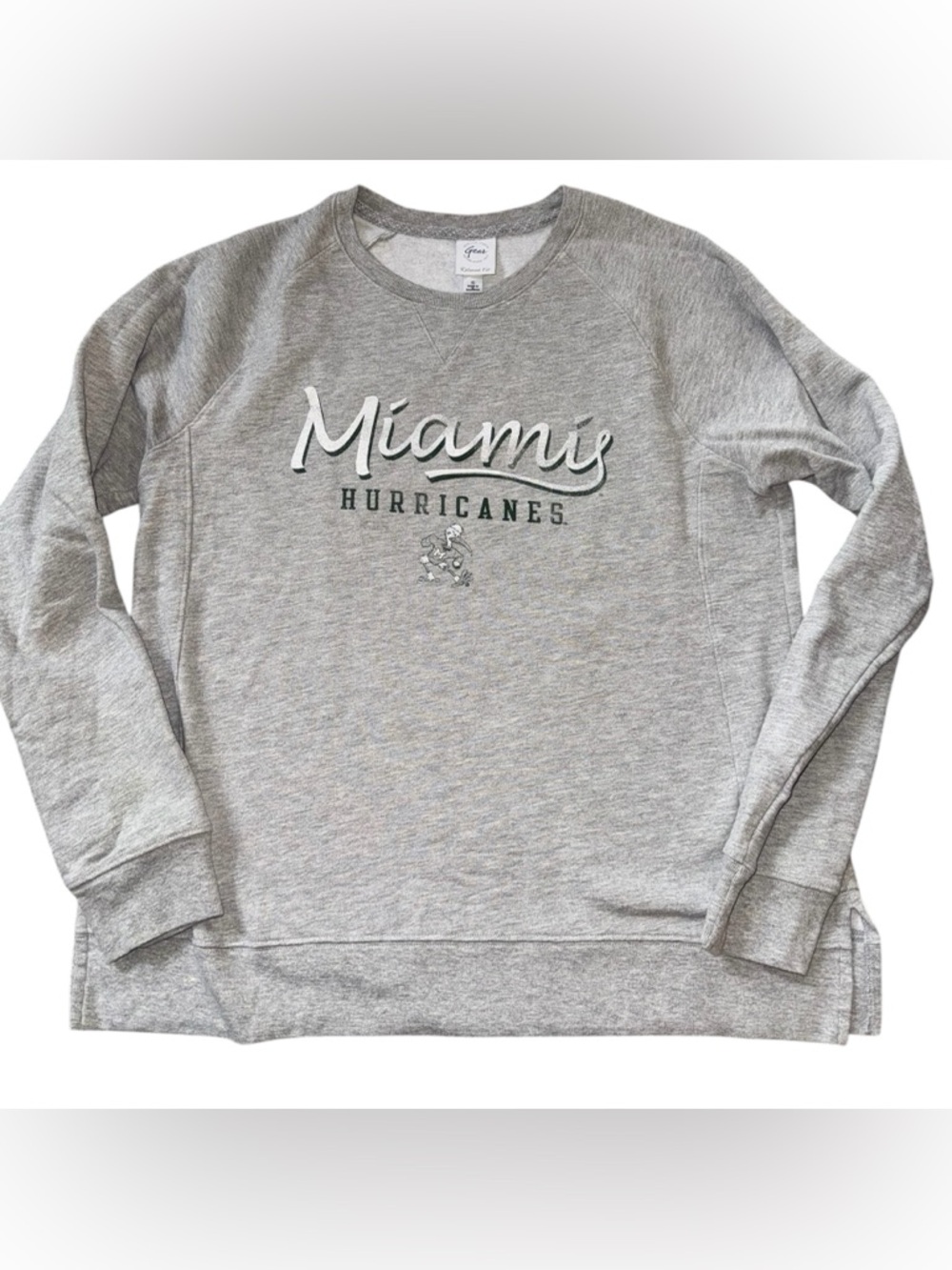 Women’s Miami Hurricanes Grey Crewneck Sweatshirt xl
